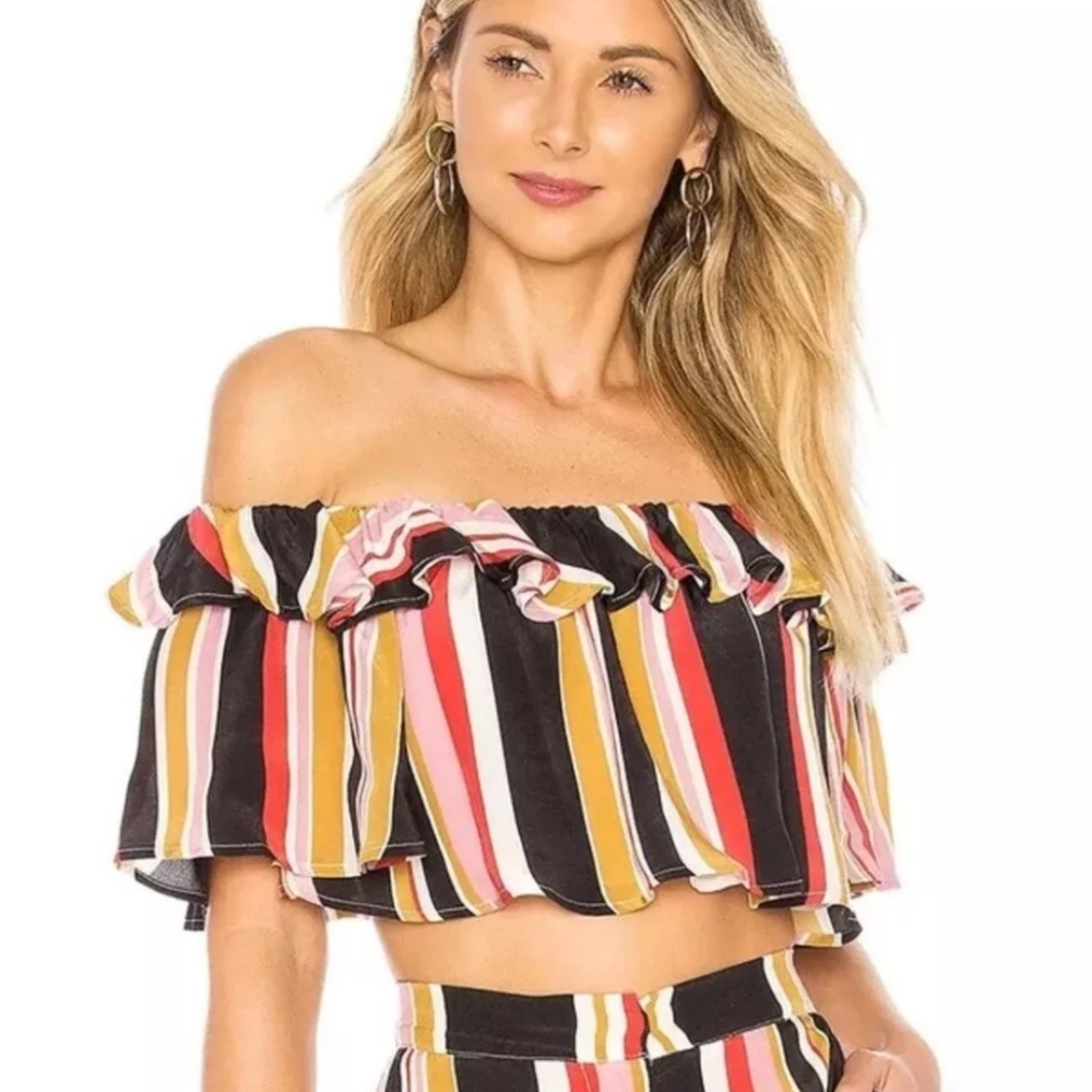 House of‎ harlow flutter sleeve cropped top new xl